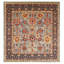 High-Quality Hand-Knotted Light Blue And Navy Area Rug