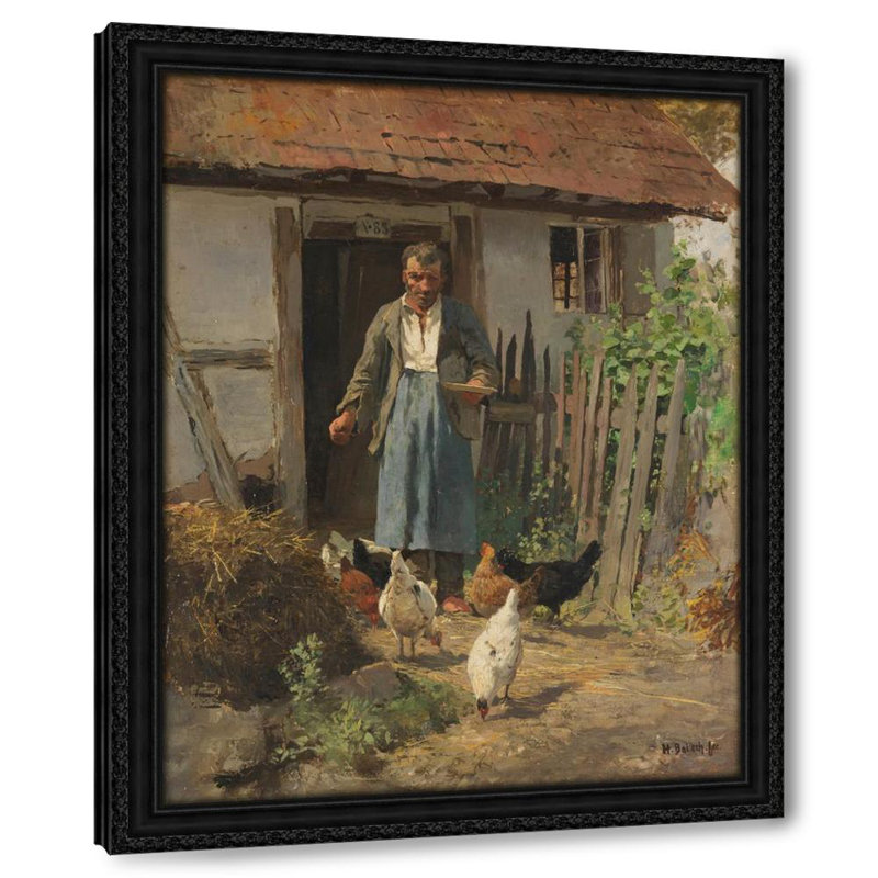 Die Futtertung der Hühner (ca. 1880), H 24 po x l 20 po