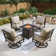 Asfand 4 - Person Outdoor Seating Group with Swivel Lounge Chairs&  Firepit Table