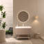 Meuble-lavabo 36 po avec lavabo, armoire de rangement autoportante en contreplaqué rayé avec tiroir et tablette ouverte