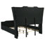 Ensemble de chambre avec grand lit noir 5 pièces