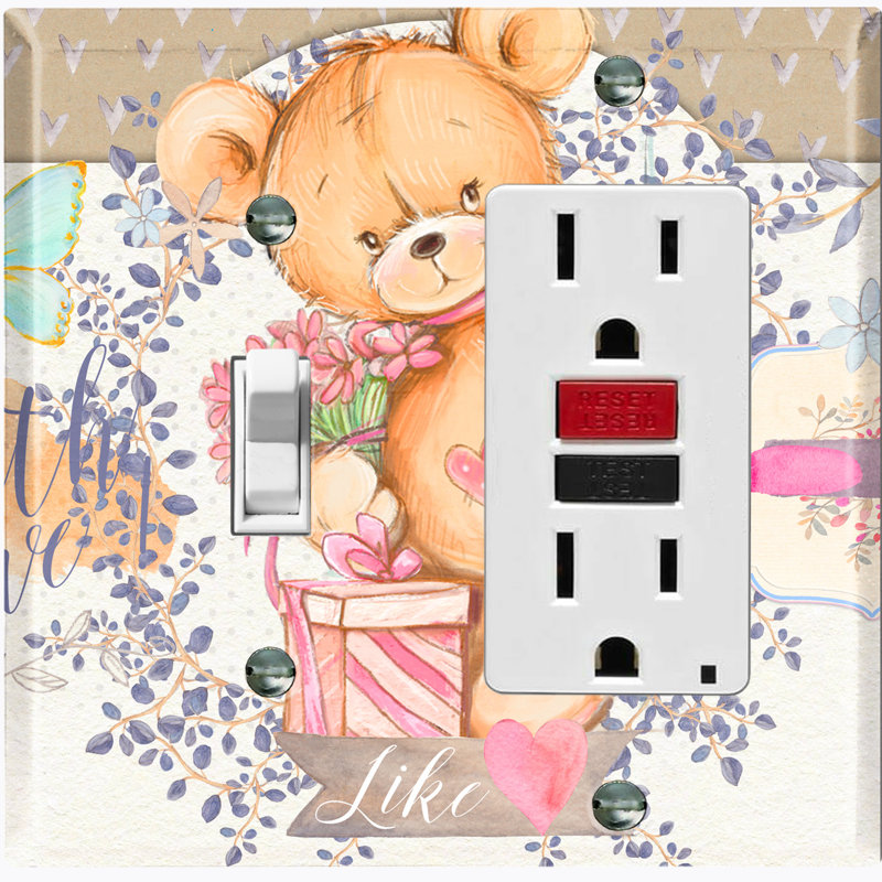 Patterned 2 - Gang Standard Combination Wall Plate