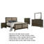 Ensemble de chambre avec grand lit 5 pièces WIly, brun foncé, revêtement beige, nickel-114565895