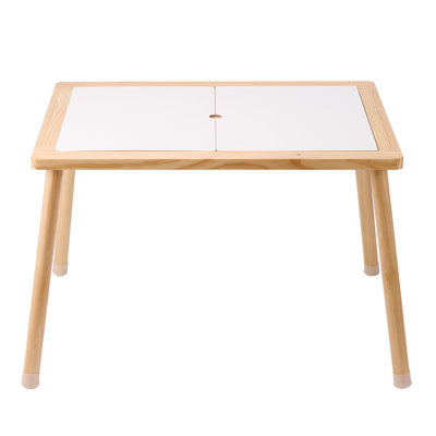 Table sensorielle pour tout-petits, table d'activités pour enfants avec plateau de table double face et pieds antidérapants, table d'activités de jeu intérieure / extérieure, table sensorielle en bois pour étudier les dessins, cadeau idéal pour garçon