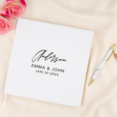 Livre d'or de mariage d'automne personnalisé
