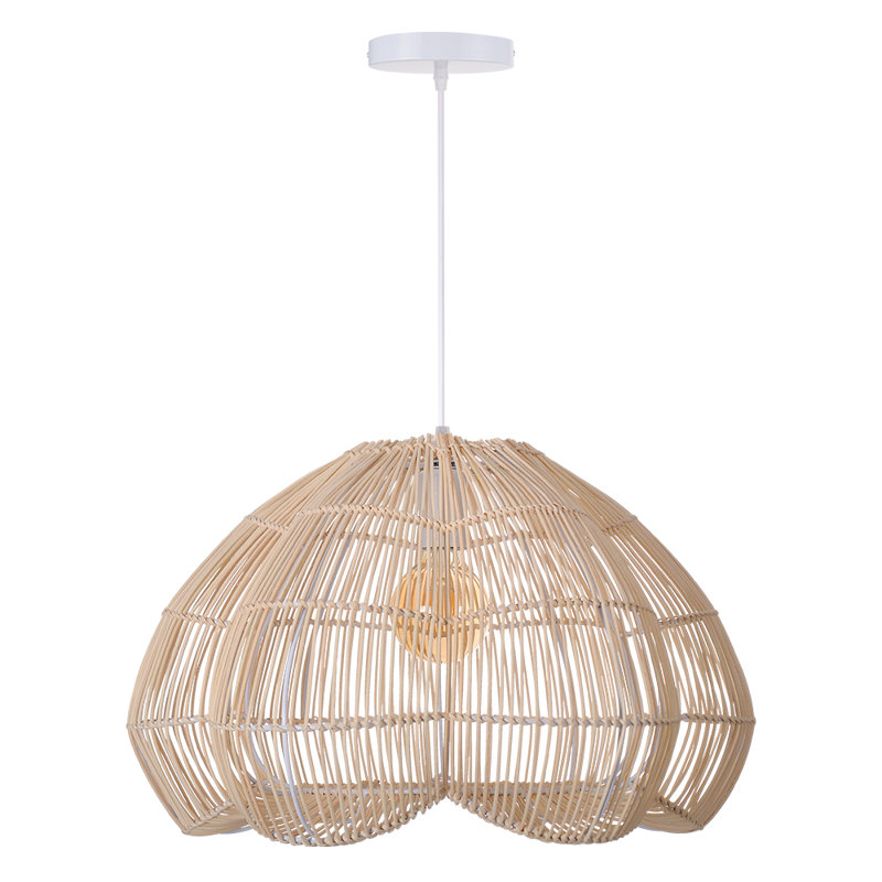 Luminaire suspendu 1 lumière Rattan Flower