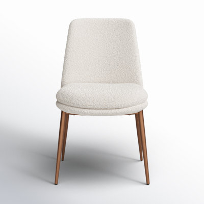 Pindall Linen Blend Metal Side Chair Dining Chair