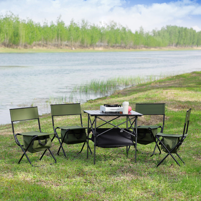 Ensemble de 5 ensembles repas de patio, Vert