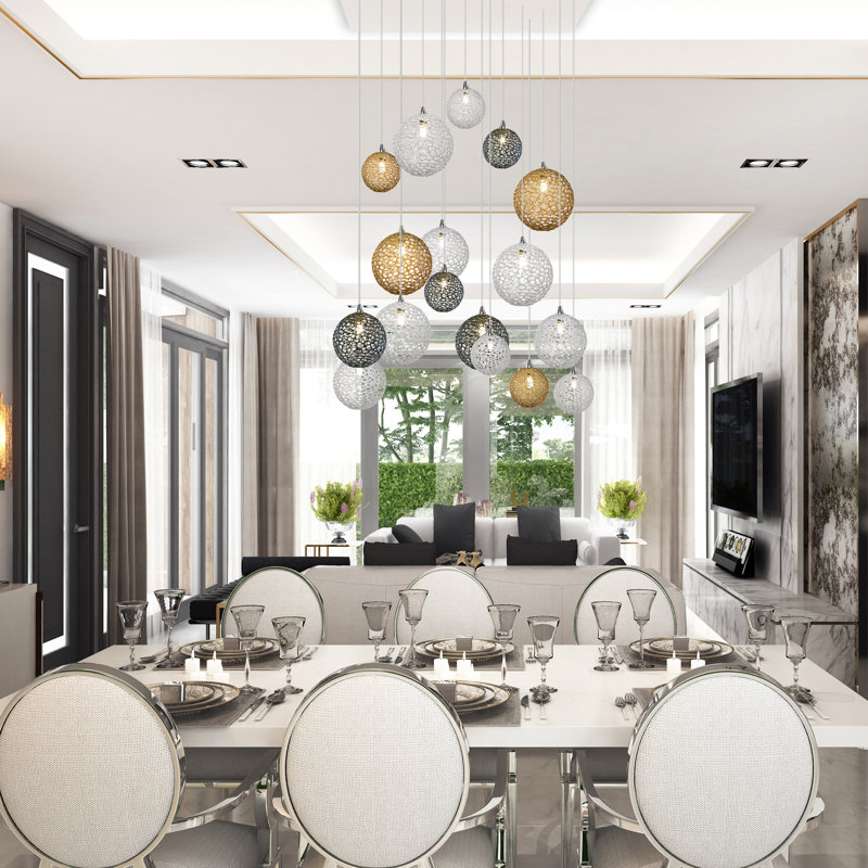 Napa 17 - Light Pendant, White, 72" H x 36" W x 16" D