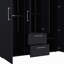 Garde-robe, rangement multi-sections avec tringles de suspension, tablettes et 2 tiroirs