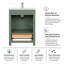 Ensemble de meuble-lavabo autoportant 24 po Amandie en vert forêt avec plateau en marbre de Carrare-738044143-745798984