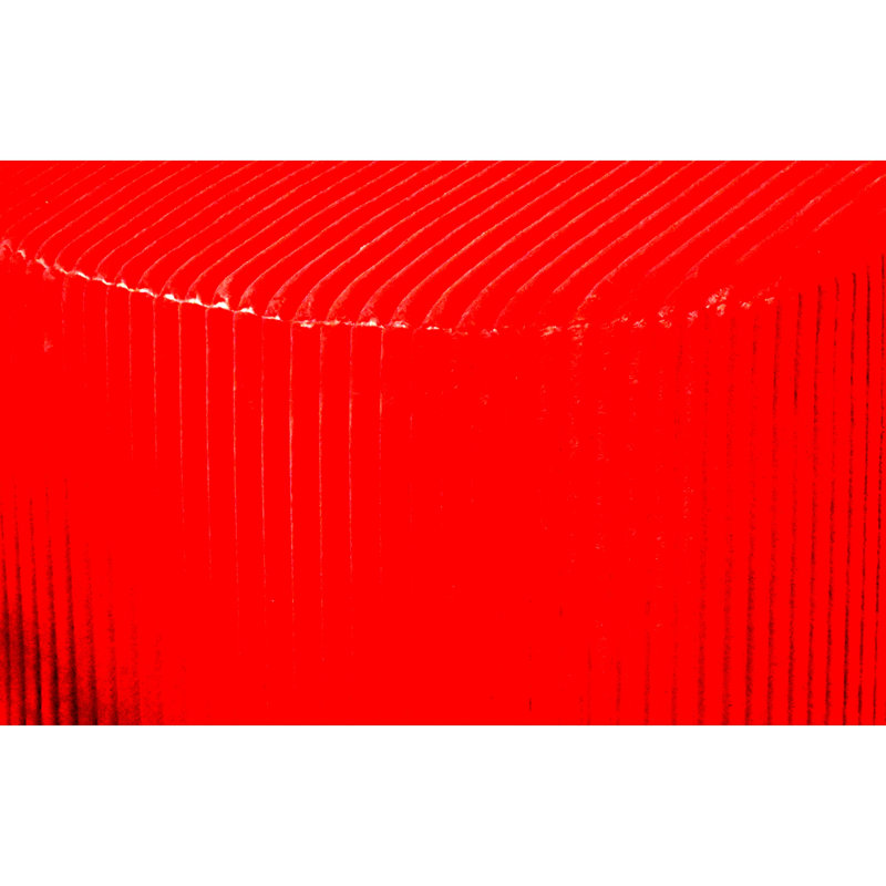 Repose-pieds plein Corduroy Upholstery, Rouge