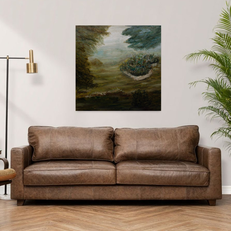 Art contemporain, art abstrait moderne impressionniste, H 36 po x l 36 po