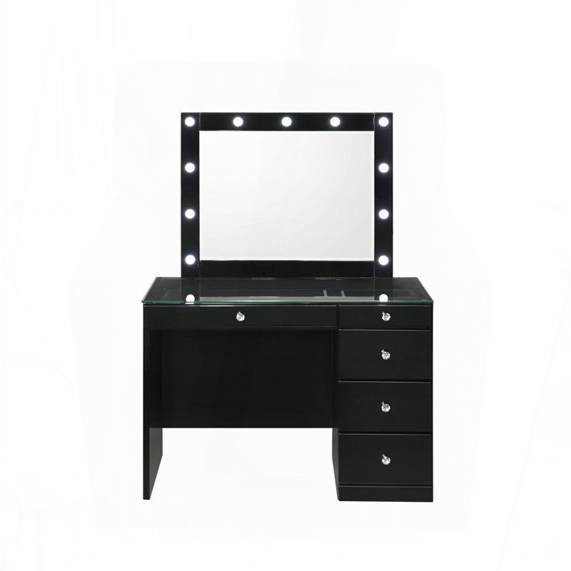 Ensemble de meuble-lavabo 3 pièces noir, Noir