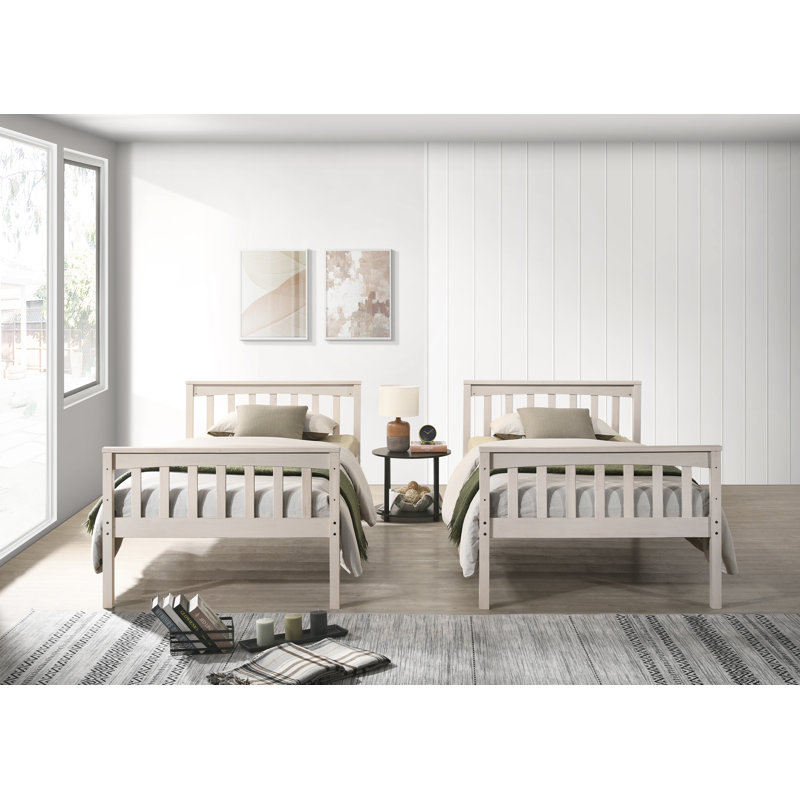 Javonne Kids Twin Over Twin Bunk Bed, Antique White