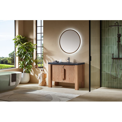 48" Oak Single Bathroom Vanity