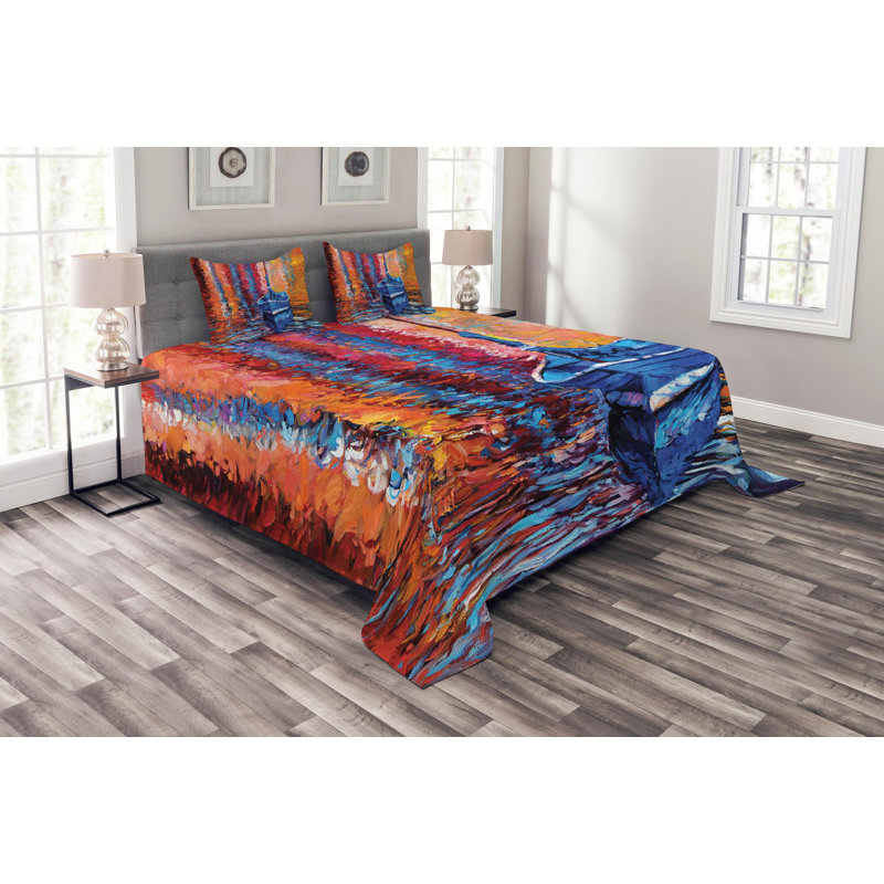 Rustic Polyester Coverlet, Twin Coverlet + 1 Sham