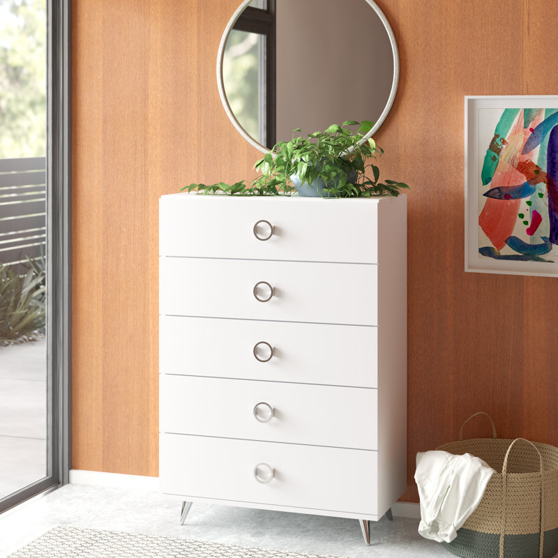 ACME Elms Chest, White, White