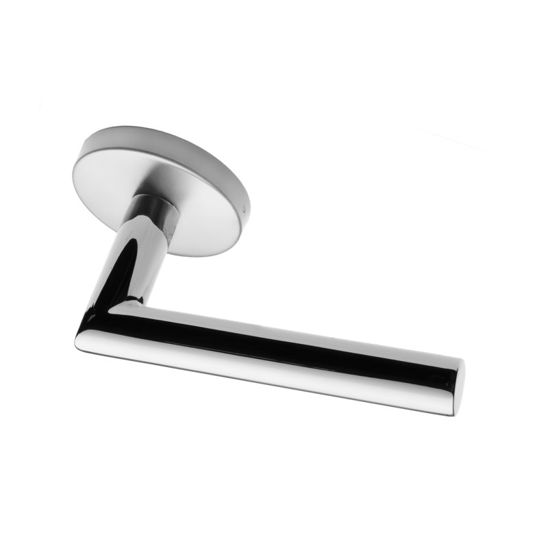 Passage Door Lever, Double Dummy, Polished Stainless Steel