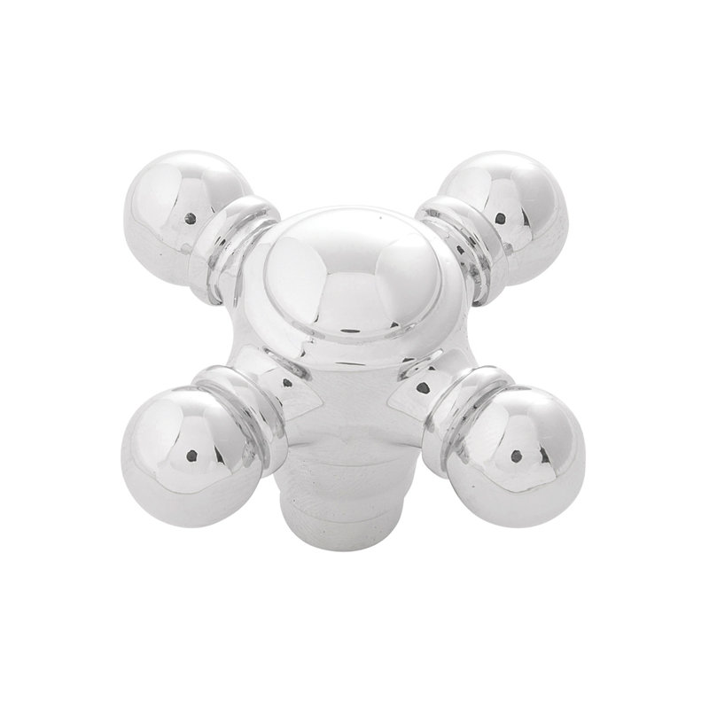 Fuller Collection - Bouton de designer - 2-1 / 8 "x 2-1 / 8" chrome - Quincaillerie traditionnelle pour tiroirs et armoires