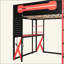 Lit mezzanine en bois avec bureau, tablettes, prise de courant, ports USB / Type-C et lumière RVB-1563133637