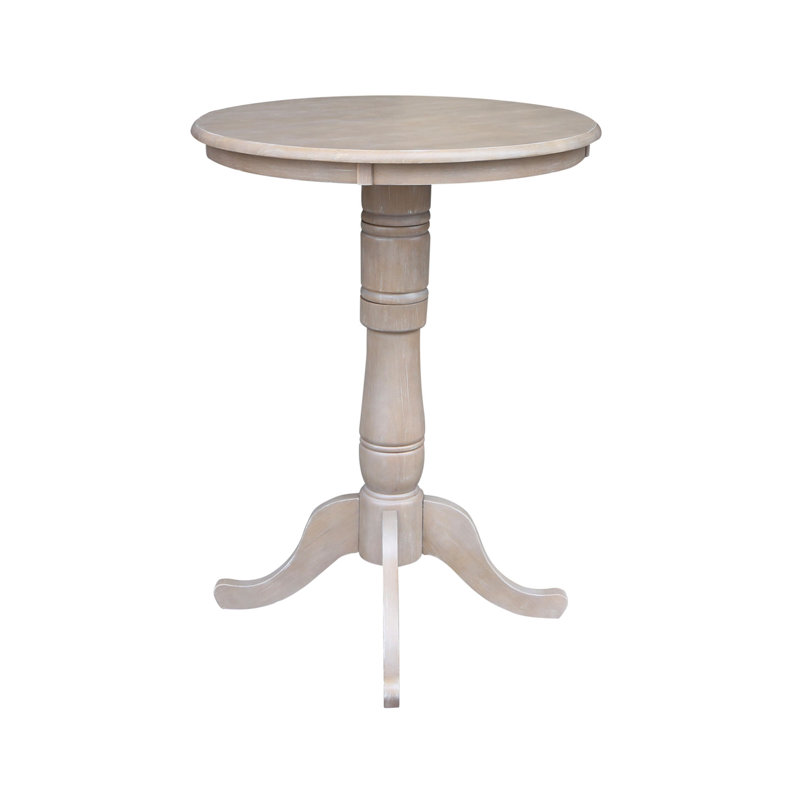 Table de salle à manger en bois massif Mosteller, Taupe-gris délavé, H 42 po x l 30 po x P 30 po