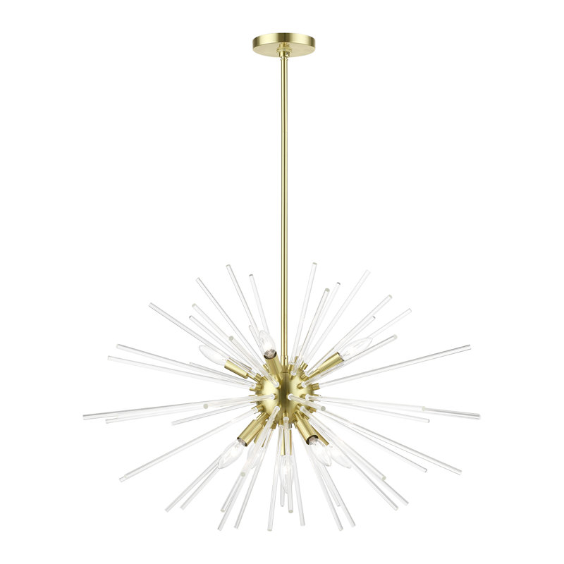 Grand lustre Mckittrick, Laiton satiné