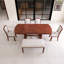 Ensemble de table de salle à manger extensible 76,89 "moderne 6 pièces avec rallonge amovible, 4 chaises et banc-1335934489