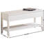 Banc à chaussures en bois massif de qualité, blanc - Banc de rangement spacieux et fonctionnel avec capacité