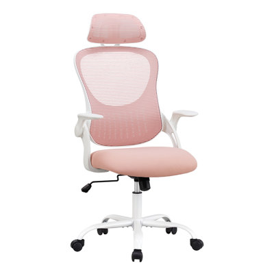 Ergonomic  High Backrest Mesh Office Chair with Flippable Arms and Adjustable Headrest