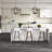 14" x 16" Carrara Marble Gold Chevron Mosaic Tile