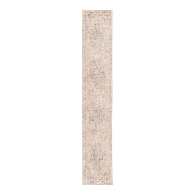Tapis d'intérieur ivoire Ferrara, Tapis de couloir 2 pi 2 po x 12 pi