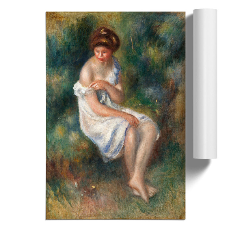 The Bather by Pierre Auguste Renoir - Frameless Print, 59cm H x 42cm W x 0.1cm D