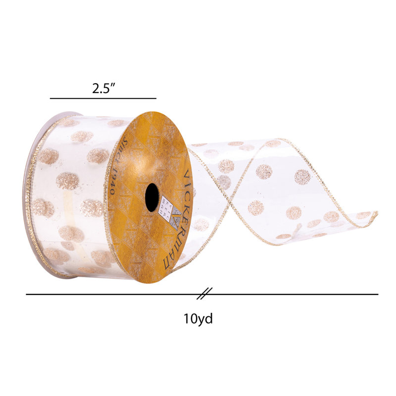 Ruban en PVC transparent à pois de 2,5 po x 10 verges Vickerman