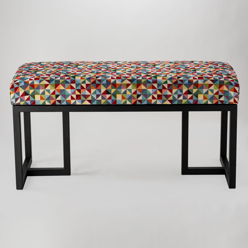 Ogilvie Velvet Upholstered Bench, 50 x 55 x 35cm