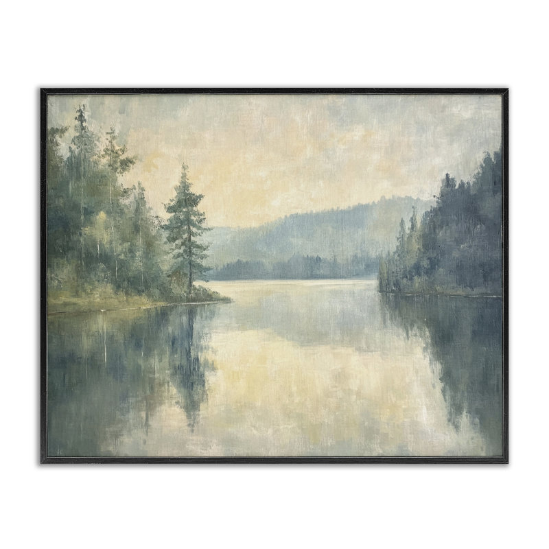 Giclée encadrée par Mountain's Reflection Landscape, conception de Petal Prints Design, H 16 po x l 20 po