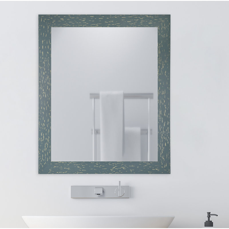 Miroir de salle de bain Uecker, H 25 po x l 21 po, Vert mer