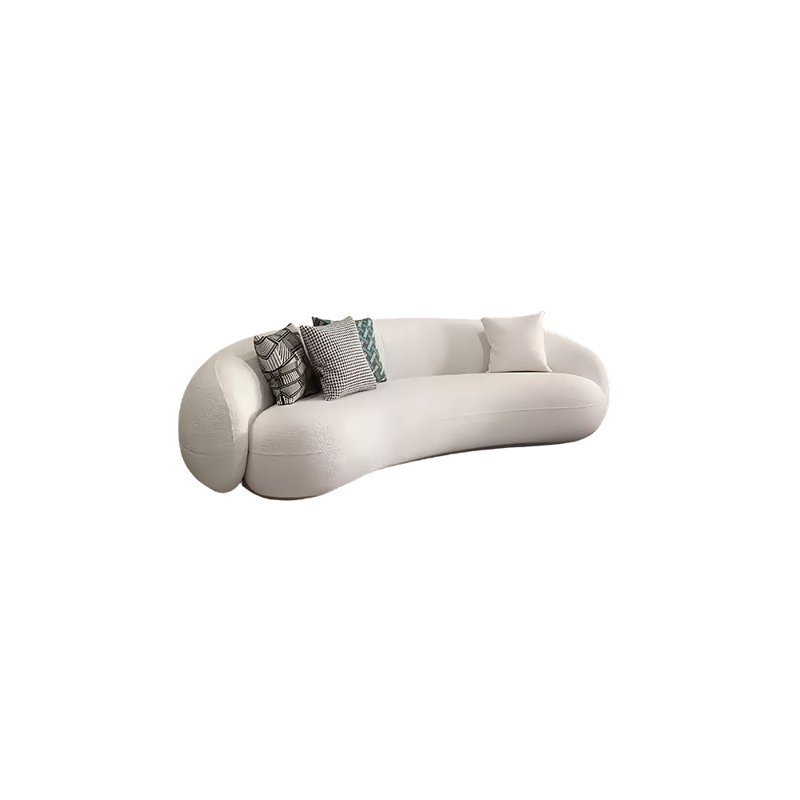 Semicircle negotiation arc sofa, 4, 24.8" H x 94.49" W x 35.43" D, Off-White