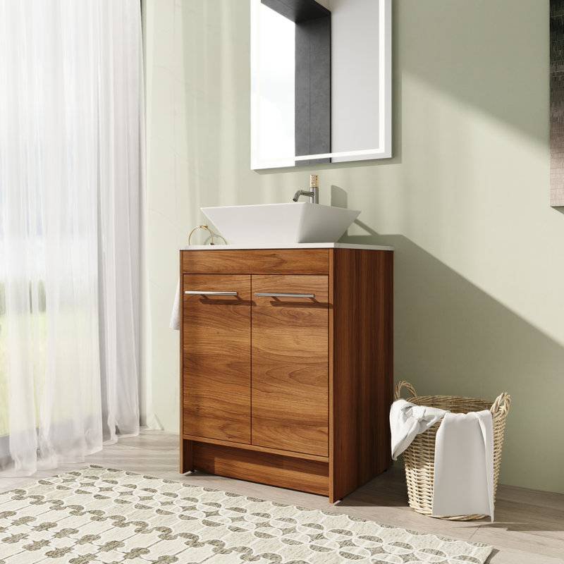 Ensemble de meuble-lavabo simple 23,67 po avec dessus de meuble-lavabo Deontray