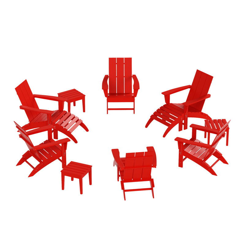 Joubert 6 - Person Patio Conversation Set, Red