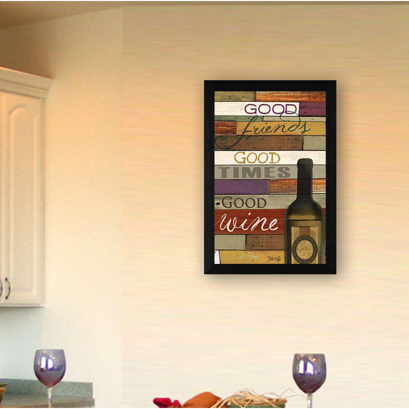 « good wine »-« good wine », impression sur papier encadrée