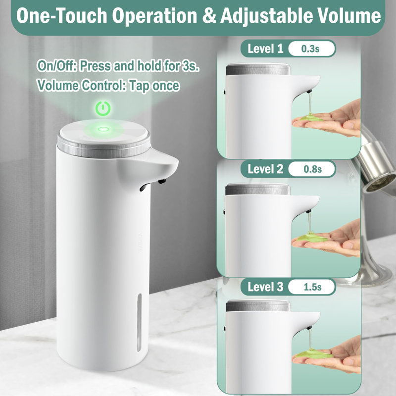 Upgrade Touchless Automatic Soap Dispenser with Auto & Manual Modes