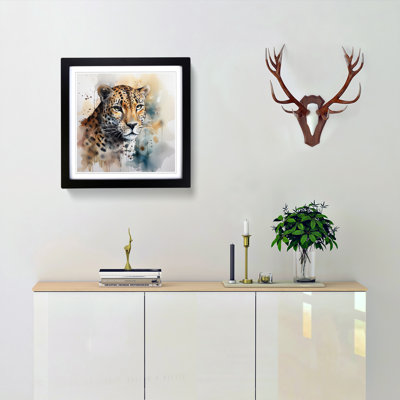 Leopard Watercolour - Framed Print