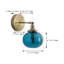 Modern Copper Blue Glass Ball Wall Sconce Mid Century Wall Mounted Light With Bedside