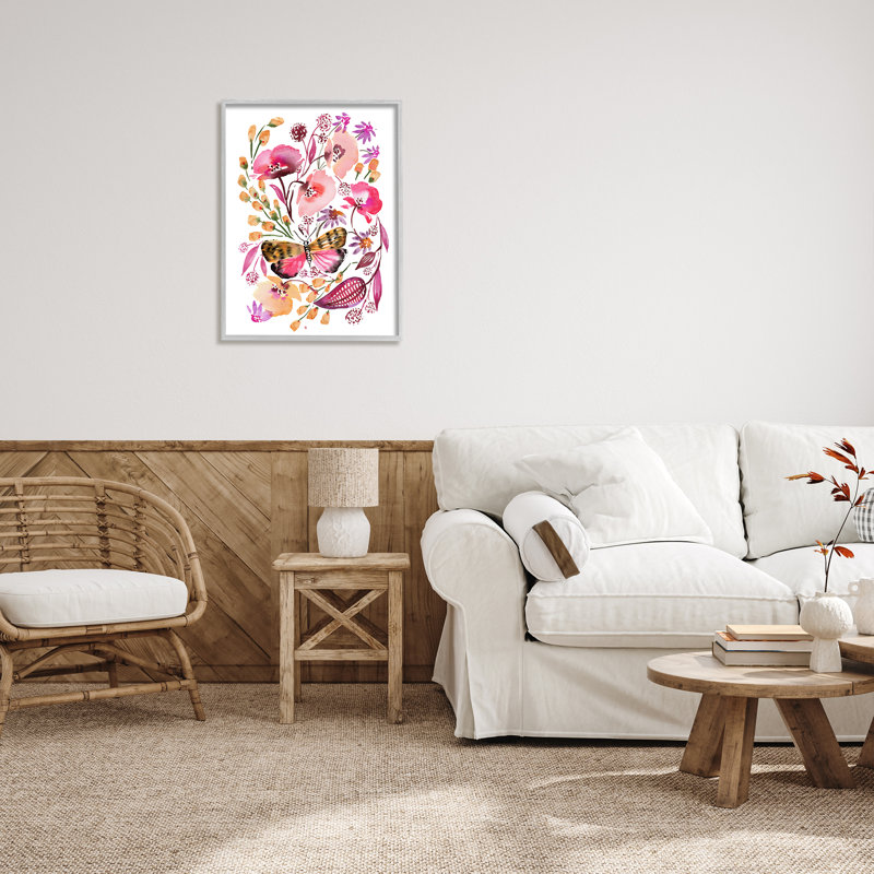 Bb-175-Botanicals abstraits encadrés sur bois par Bley Hack, Estampe numérique Farmhouse, H 30 po x l 24 po x P 1,5 po
