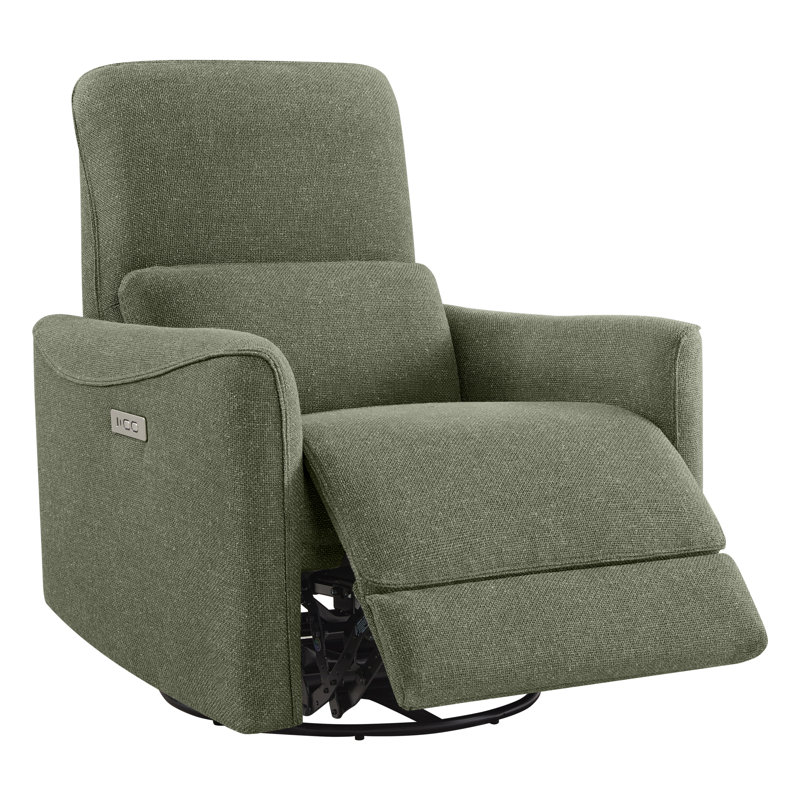 Fauteuil inclinable électrique pivotant (ensemble de 2), Polyester vert