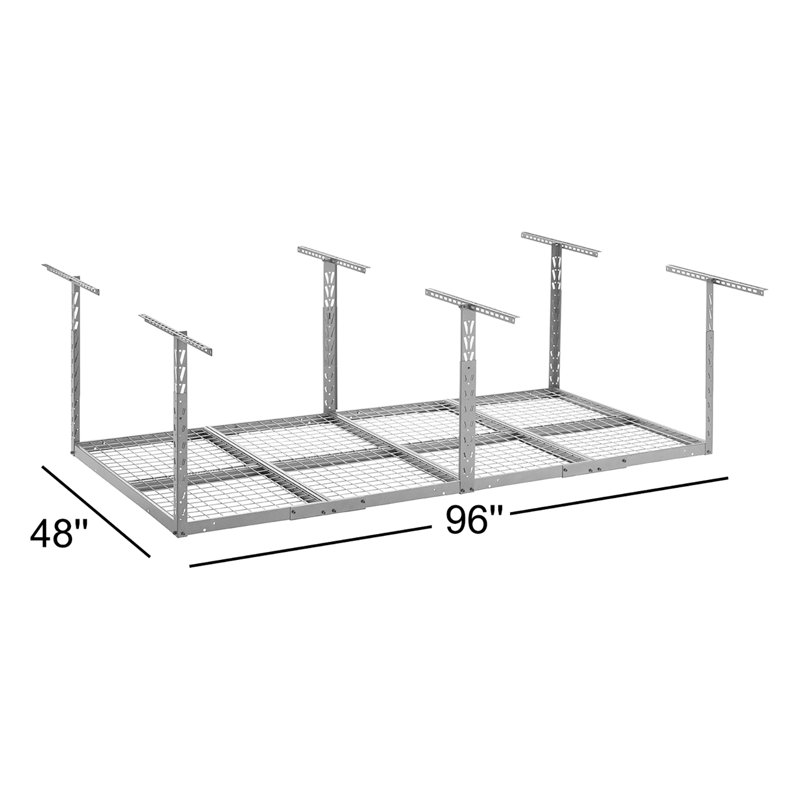 Overhead GearLoft™ Storage Rack 4' X 8', Hammered Granite