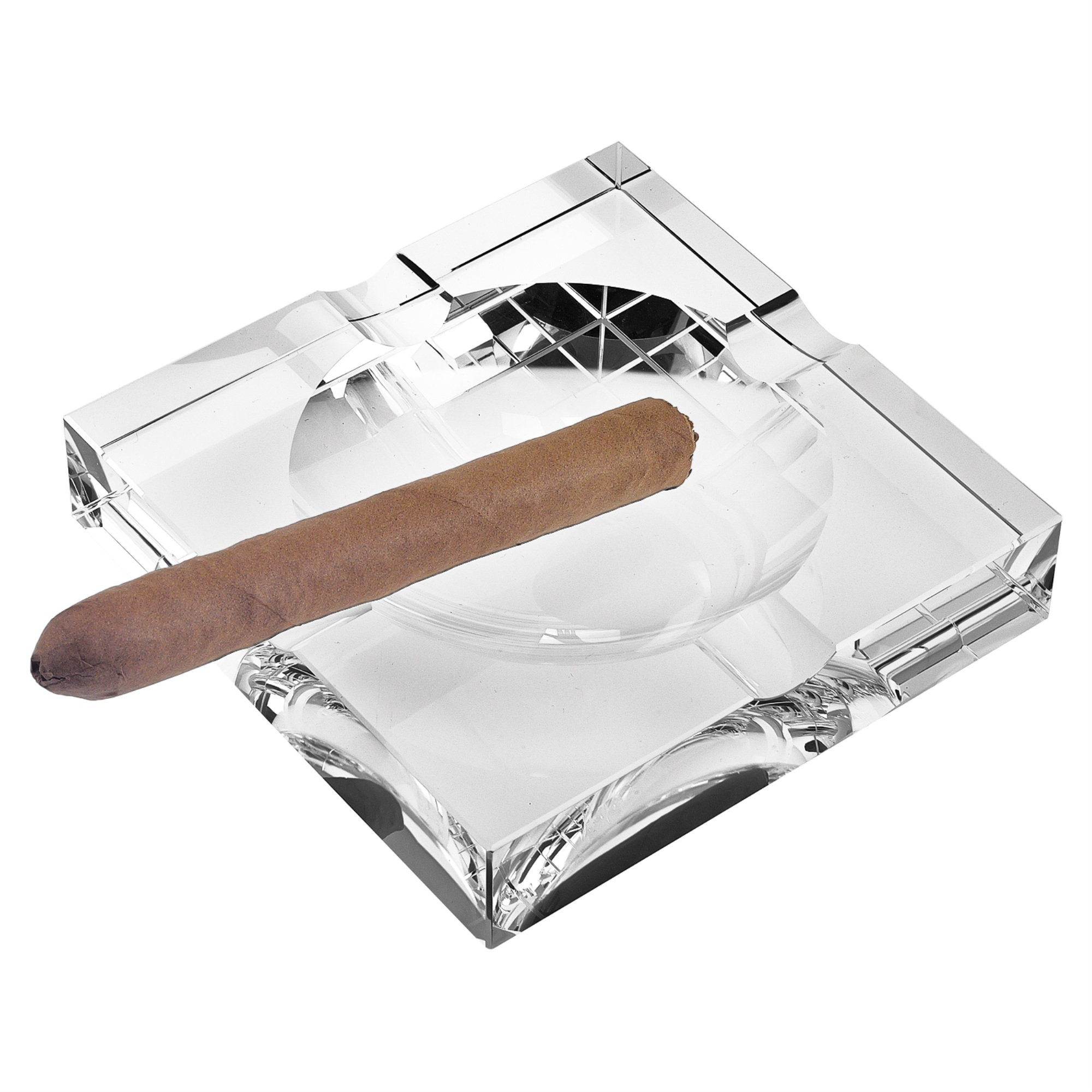 Stinky Cigar Polished Stainless Steel Metal 1-Cigar Car Ashtray