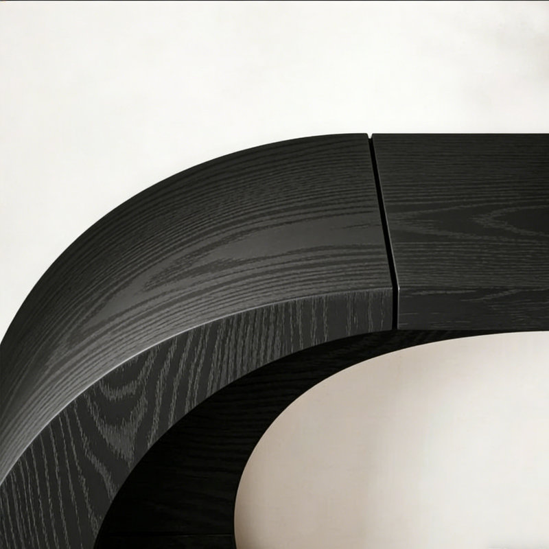 Console Modern Minimalist Art Design, H 31,5 po x l 62,99 po x P 13,78 po, Noir