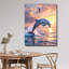 Art mural en verre trempé dauphin-129179093